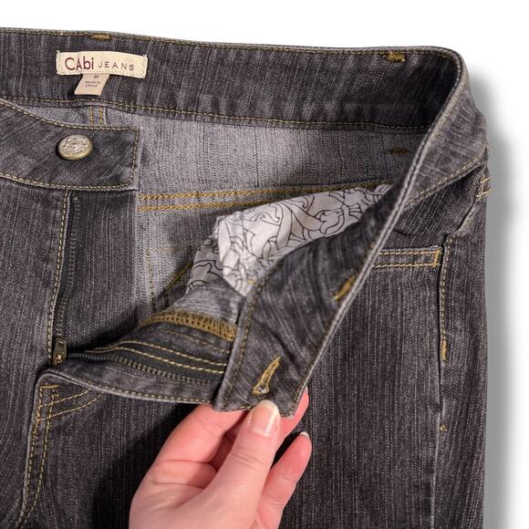 CAbi Womens Denim Blue Jeans Pants Boot Cut Mid Rise Black Style 190 Size 8 - Picture 7 of 10